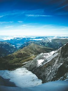Preview wallpaper mountains, peaks, sky, mountain landscape