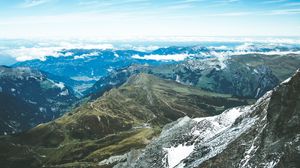 Preview wallpaper mountains, peaks, sky, mountain landscape