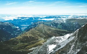 Preview wallpaper mountains, peaks, sky, mountain landscape