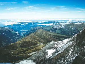 Preview wallpaper mountains, peaks, sky, mountain landscape