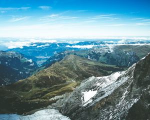Preview wallpaper mountains, peaks, sky, mountain landscape