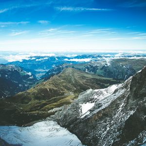Preview wallpaper mountains, peaks, sky, mountain landscape