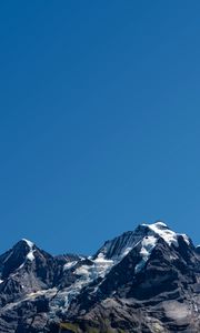 Preview wallpaper mountains, peaks, sky, cloudless, landscape