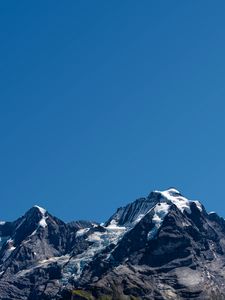 Preview wallpaper mountains, peaks, sky, cloudless, landscape