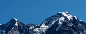 Preview wallpaper mountains, peaks, sky, cloudless, landscape