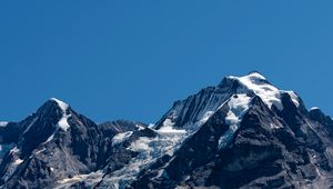 Preview wallpaper mountains, peaks, sky, cloudless, landscape