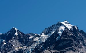 Preview wallpaper mountains, peaks, sky, cloudless, landscape