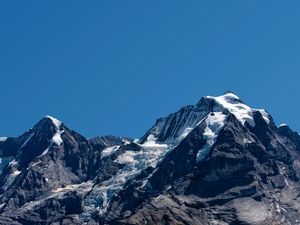 Preview wallpaper mountains, peaks, sky, cloudless, landscape