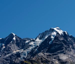 Preview wallpaper mountains, peaks, sky, cloudless, landscape