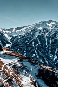 Preview wallpaper mountains, peaks, slopes, snow, alps