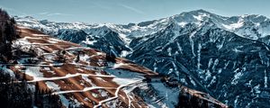 Preview wallpaper mountains, peaks, slopes, snow, alps