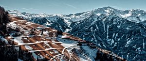 Preview wallpaper mountains, peaks, slopes, snow, alps