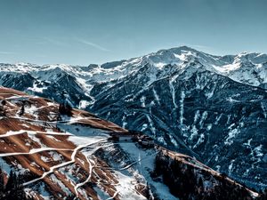 Preview wallpaper mountains, peaks, slopes, snow, alps