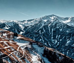 Preview wallpaper mountains, peaks, slopes, snow, alps