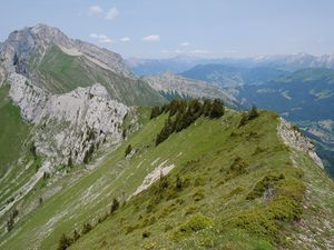 Preview wallpaper mountains, peaks, slopes, trees, landscape