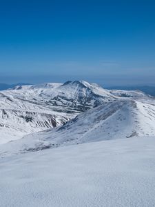 Preview wallpaper mountains, peaks, snow, winter, nature, white