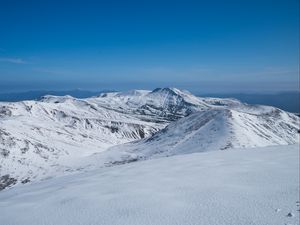 Preview wallpaper mountains, peaks, snow, winter, nature, white