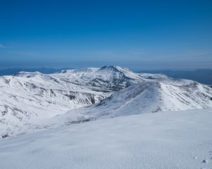 Preview wallpaper mountains, peaks, snow, winter, nature, white