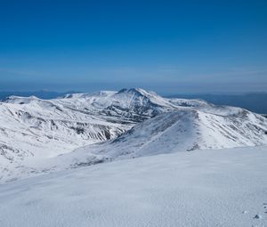 Preview wallpaper mountains, peaks, snow, winter, nature, white