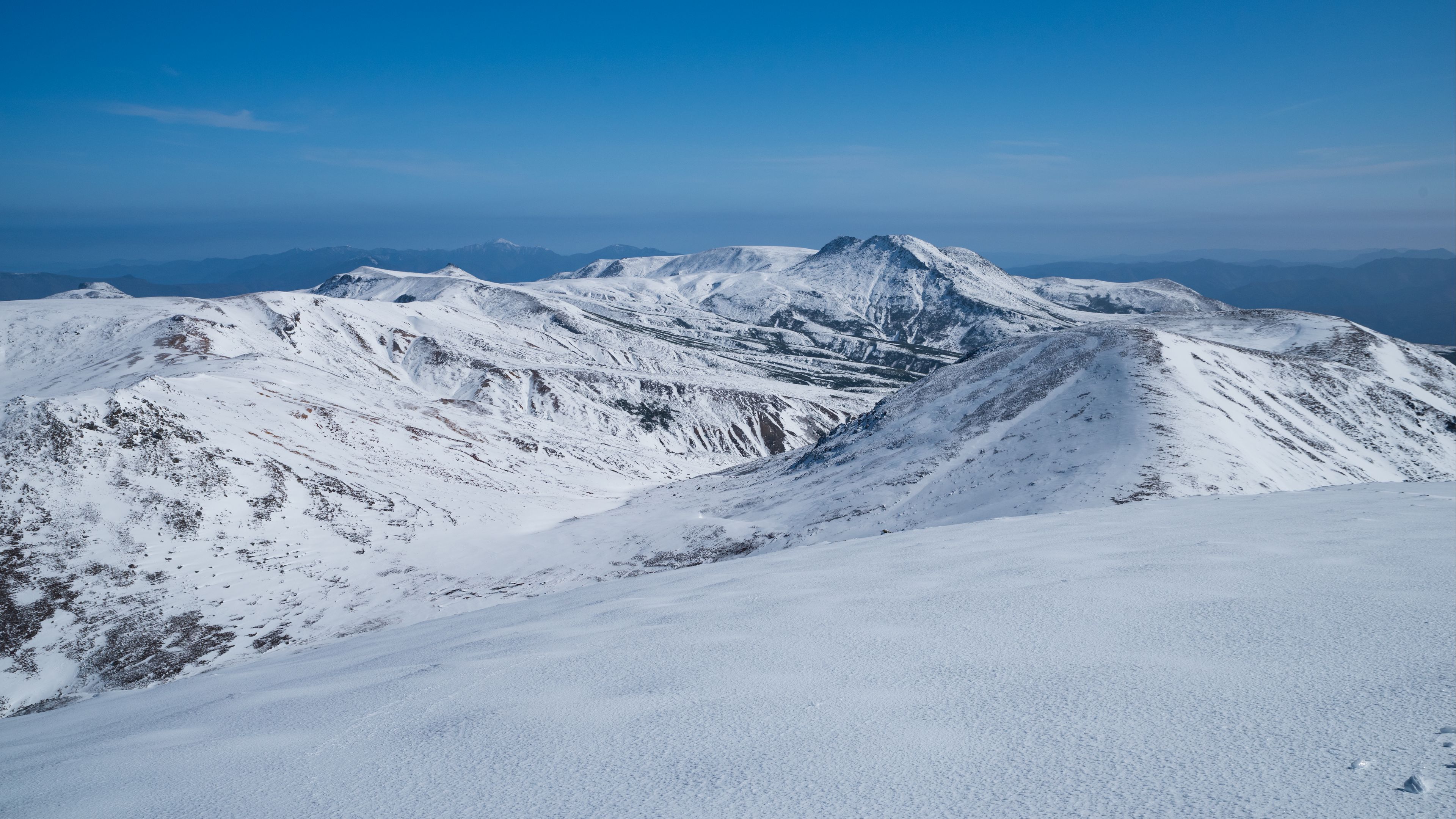 Download wallpaper 3840x2160 mountains, peaks, snow, winter, nature ...