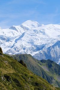Preview wallpaper mountains, peaks, snow, landscape, nature