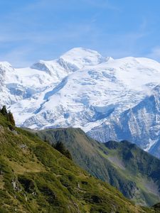 Preview wallpaper mountains, peaks, snow, landscape, nature