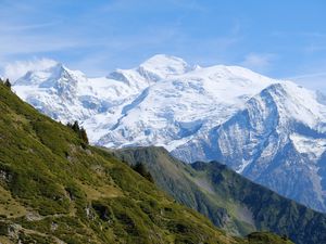 Preview wallpaper mountains, peaks, snow, landscape, nature