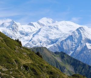 Preview wallpaper mountains, peaks, snow, landscape, nature