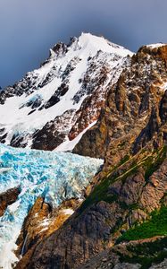 Preview wallpaper mountains, peaks, snow, relief, landscape, nature