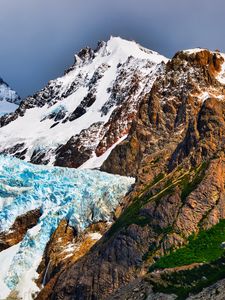 Preview wallpaper mountains, peaks, snow, relief, landscape, nature