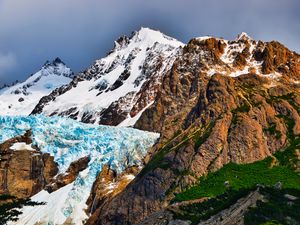 Preview wallpaper mountains, peaks, snow, relief, landscape, nature