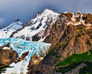 Preview wallpaper mountains, peaks, snow, relief, landscape, nature