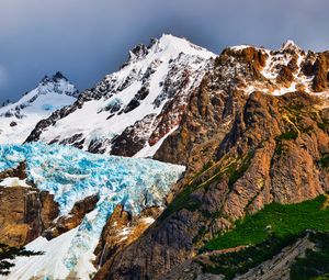 Preview wallpaper mountains, peaks, snow, relief, landscape, nature