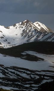 Preview wallpaper mountains, peaks, snow, winter, landscape, nature