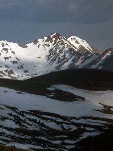 Preview wallpaper mountains, peaks, snow, winter, landscape, nature