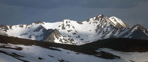 Preview wallpaper mountains, peaks, snow, winter, landscape, nature