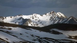 Preview wallpaper mountains, peaks, snow, winter, landscape, nature