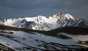 Preview wallpaper mountains, peaks, snow, winter, landscape, nature