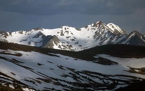 Preview wallpaper mountains, peaks, snow, winter, landscape, nature