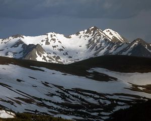 Preview wallpaper mountains, peaks, snow, winter, landscape, nature