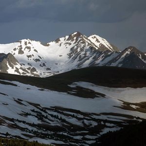 Preview wallpaper mountains, peaks, snow, winter, landscape, nature