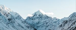 Preview wallpaper mountains, peaks, snow, landscape, mountain range