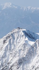 Preview wallpaper mountains, peaks, snow, mountain range, height