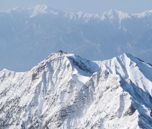 Preview wallpaper mountains, peaks, snow, mountain range, height