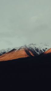Preview wallpaper mountains, peaks, snow, shadow, nature