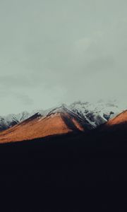 Preview wallpaper mountains, peaks, snow, shadow, nature