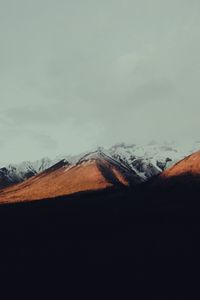 Preview wallpaper mountains, peaks, snow, shadow, nature