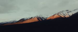 Preview wallpaper mountains, peaks, snow, shadow, nature