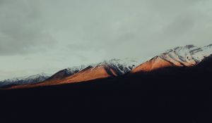 Preview wallpaper mountains, peaks, snow, shadow, nature