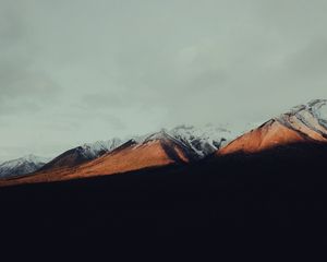 Preview wallpaper mountains, peaks, snow, shadow, nature